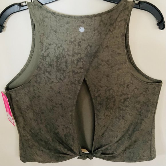 YOGALICIOUS Women's "Water Droplet" Cropped Sport Top NWT Size M - Picture 2 of 6